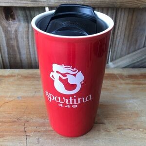 Spartina 449 Mermaid 2014 Double Wall Insulated Ceramic Travel Mug & Lid 14oz